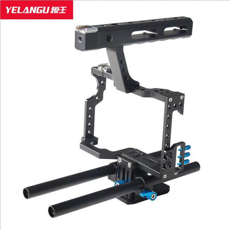YELANGU狼王反摄影兔笼GH4A7手持稳定低拍闪光灯支架相机稳定器