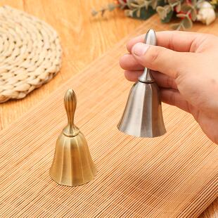 金属欧式铃铛酒吧餐厅传菜手摇铃上下课铃铛婴儿摇铃床头呼叫铃