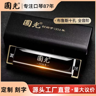 口琴十大品牌国光布鲁斯10孔C调儿童初学者学生男女演奏自学入门