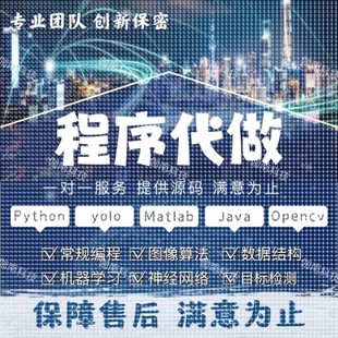 python代编程代编opencv图像识别目标检测yolo语义分割matlab代码
