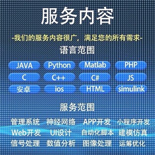 matlab代编程序Python神经网络深度机器学习通信仿真算法模型求解