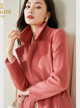 【100%绵羊毛】乔万尼商场同款2024新品大衣收腰保暖EI4A555102