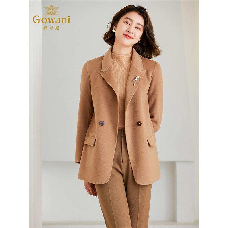 羊毛大衣女小个子短款西装版