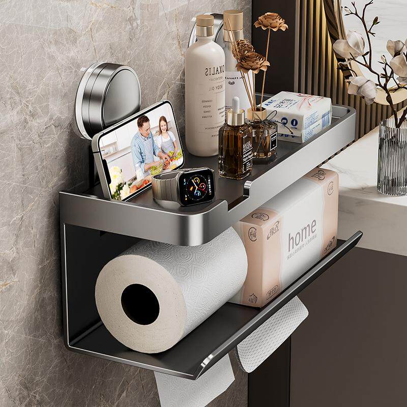 卫生间吸盘纸巾盒洗手间浴室免打孔厕所卷纸置物架壁挂抽纸厕纸盒