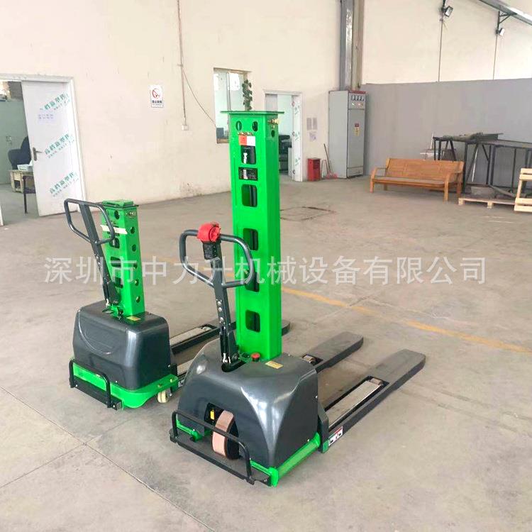 1全动随车自702高提升堆高车自体登车便携装卸货电动吨堆高电叉车