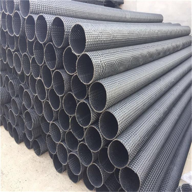 曲纹状hdpe排水管硬式透水管曲纹网状半壁排水盲管半透硬式透水管