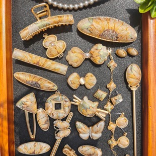 【上久楷-一举夺魁】非遗宋锦手工发夹抓夹手链耳环胸针发簪国风