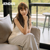 昆凌同款 JENDES 简约廓形休闲夏季 拼接抽绳工装 伞裙半身裙