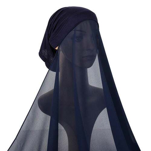 Pearl Chiffon Women's Set Integrated Long Scarf 套装一体长巾