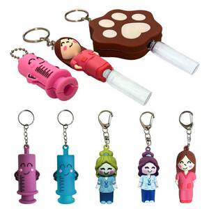Shaped Ampoule Bottle Opener Keychain Rubber Cutter Aid Medi