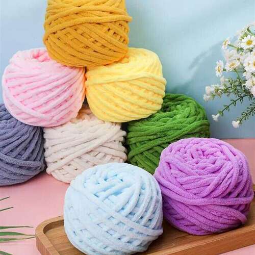 100g Chenille Crochet Cotton yarn thick wool Knitting yarn