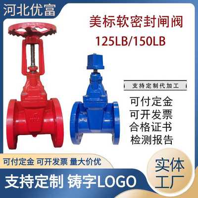 美标软密封法兰闸阀 明杆暗杆Z45X 球墨铸铁方帽闸阀