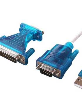 usb转rs232串口线usb to rs232 db9针带25针双串口线 com口340线