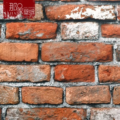 砖头墙纸3d立体凹凸中式复古怀旧石头仿砖纹砖块仿真红砖青砖壁纸