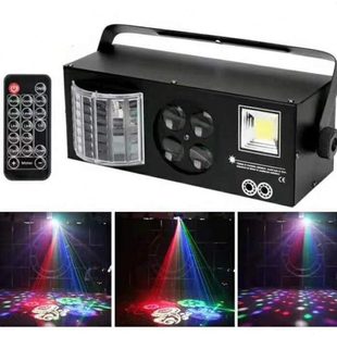 四合一舞台灯光束灯蹦迪灯效果灯频闪灯迪厅爆闪灯旋转七彩灯酒吧