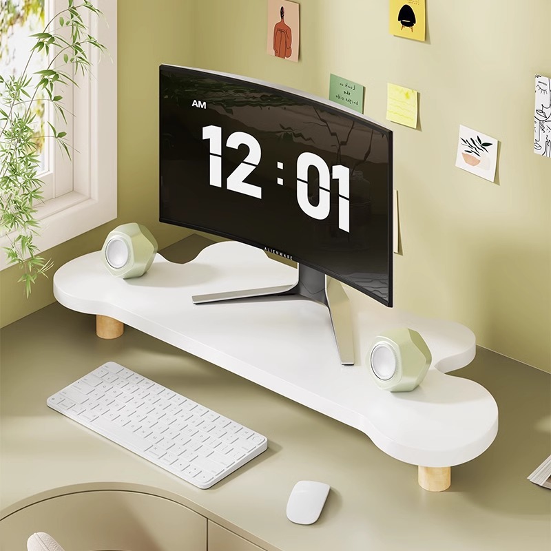 家用显示器增高架卧室台式电脑屏幕支架办公室桌面笔记本整理架子