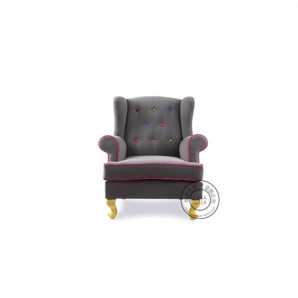 美式老虎椅单人沙发椅斯佳蒙老虎凳美式布艺休闲单椅懒人高背躺椅