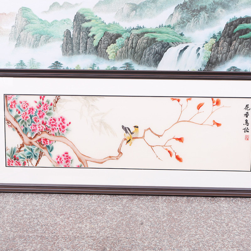 花香鸟语系列 苏绣手工刺绣客厅卧室装饰苏绣成品挂画