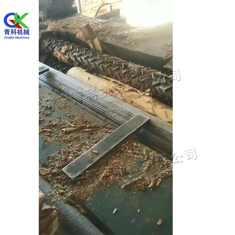 杨树表皮面打磨机狼牙棒液压圆木找圆机松树树皮修圆去皮机