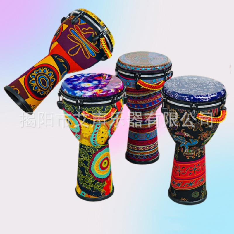 12寸丽江非洲鼓成人云南大手鼓拍打击乐器标准12寸绑绳非洲鼓