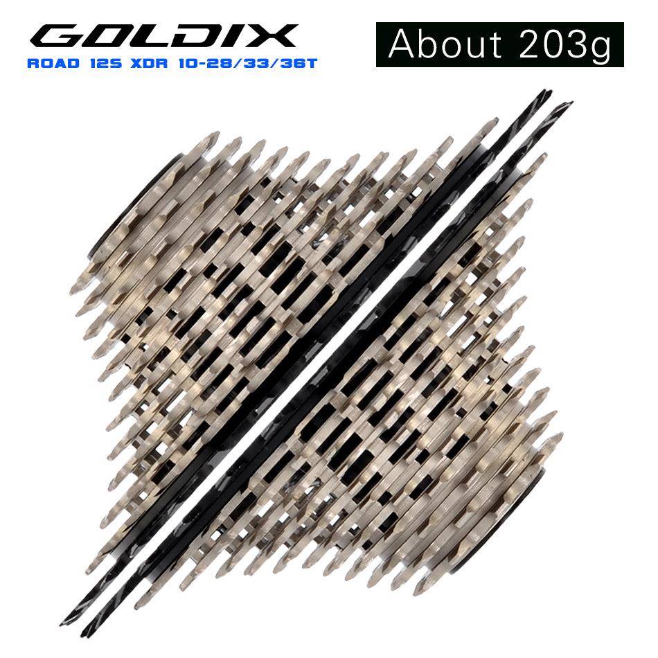 GOLDIX12S公路车XDR自行车飞轮10-28T/33T/36t齿轮K7钢制CNC超轻