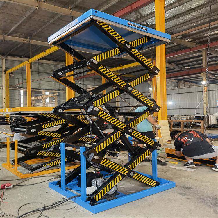 大吨位升降平台固定剪叉式升降机液压货物举升机安全系数高