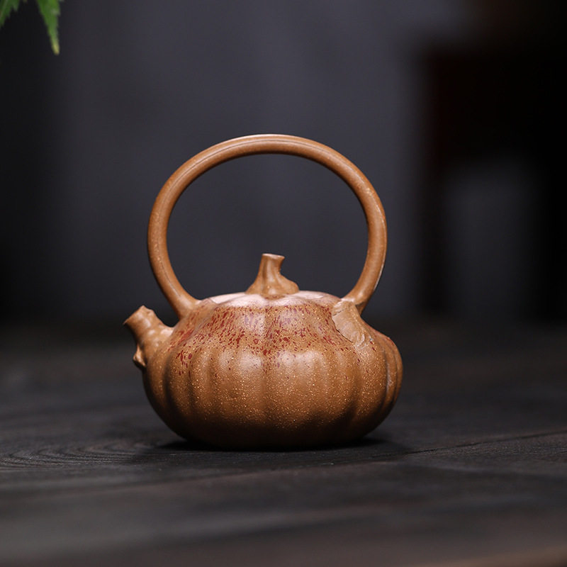 宜兴紫砂壶纯手工创意南瓜壶仿生茶壶莲蓬壶花器直播代发茶具批发