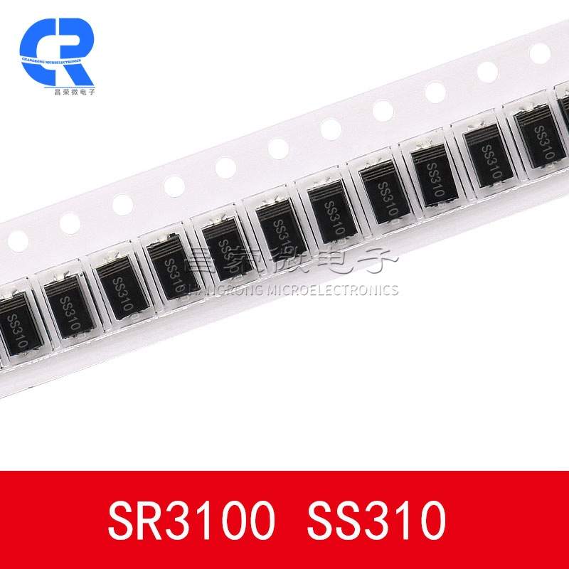 贴片肖特基二极管SR3100 SS310 SMA封装 SS310 3A 100V DO-214AC