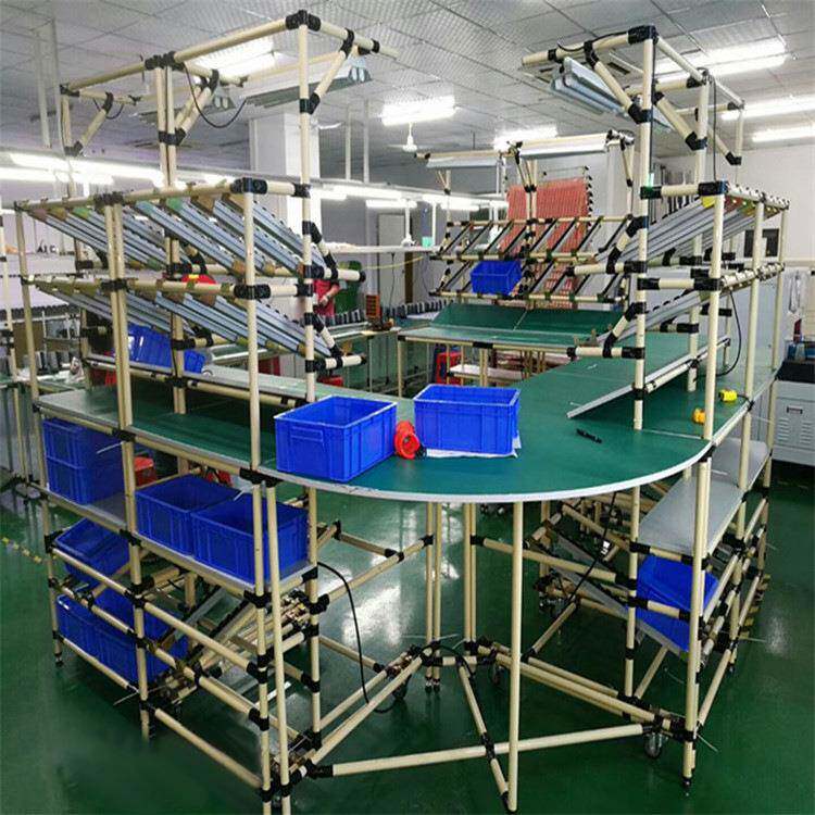 东莞精益生产线U型生产线柔性生产拉线精益管工作台