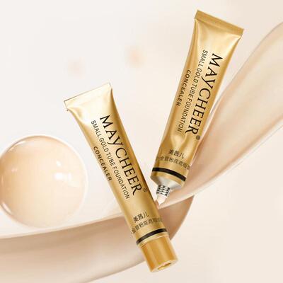 小金管遮瑕膏斑点痘印黑眼圈纹身粉底液膏遮盖遮瑕力强