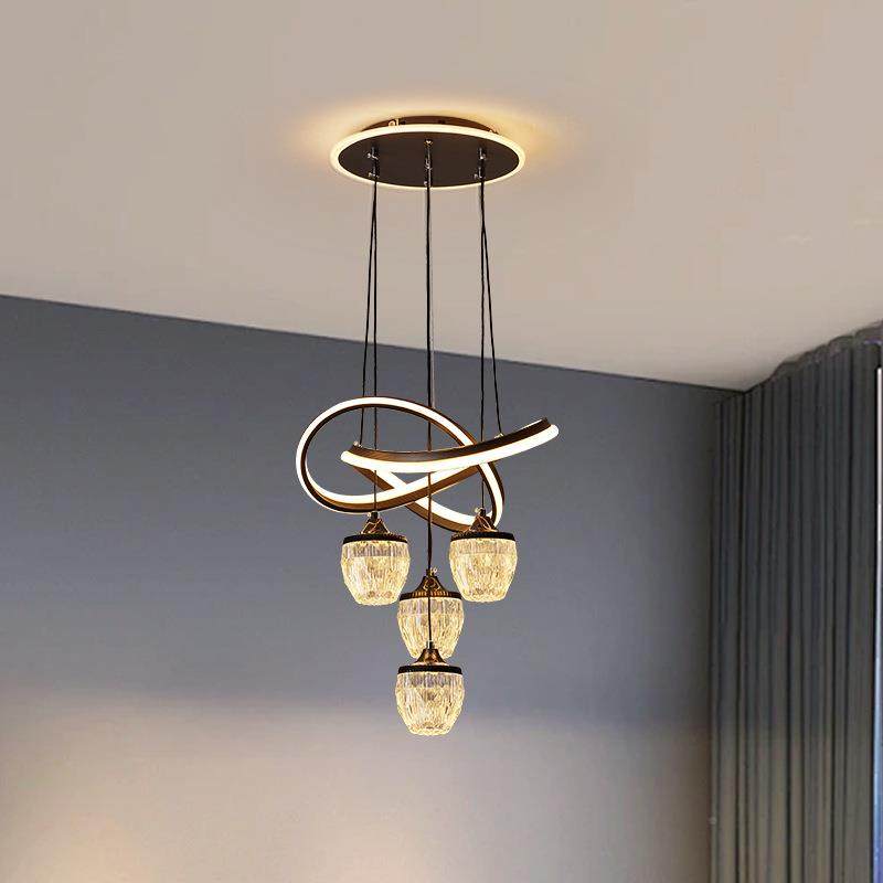 厅吊四头现189代简约家用创意个性e餐d饭厅吊灯灯新l款网红楼梯吊,家装灯饰光源,智能吊灯,淘宝优惠券,粉丝福利购,淘宝优惠卷