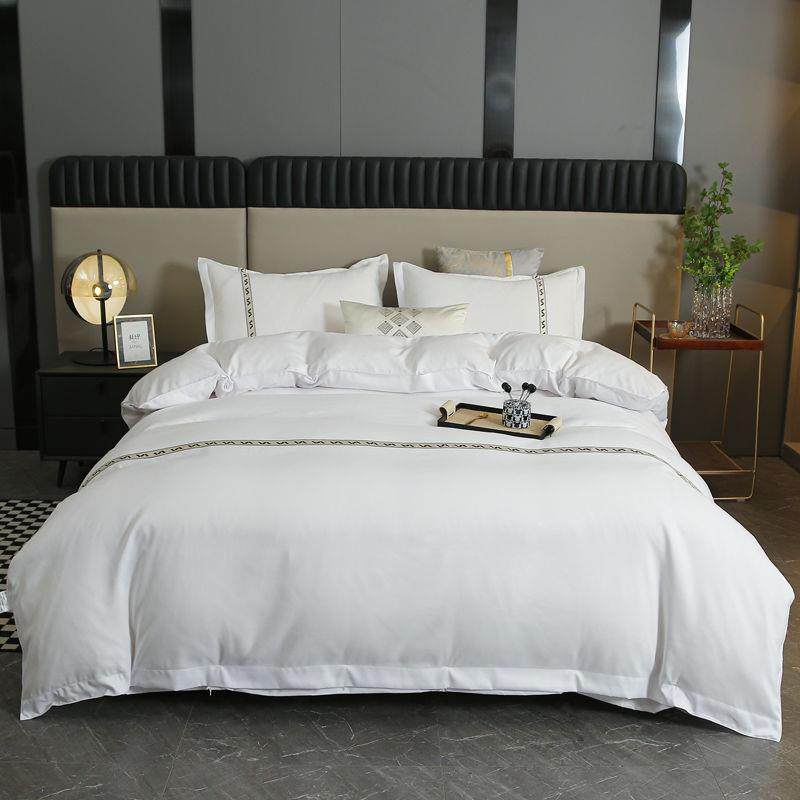馆酒/店床上用品布草纯白色单宾被套1.51.8/织带旅馆宿风单厂家直,床上用品,酒店床品套件,淘宝优惠券,粉丝福利购,淘宝优惠卷