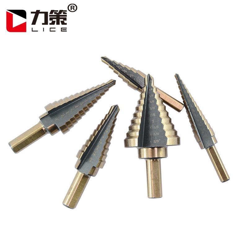 件XFR套5高速钢4241黑黄梯钻/宝塑塔钻，木工铁板开孔器，阶阶梯