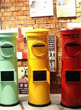 邮箱信箱铁艺邮模工艺品户外活动复KAHl8662筒古装饰欧式摆型麦太