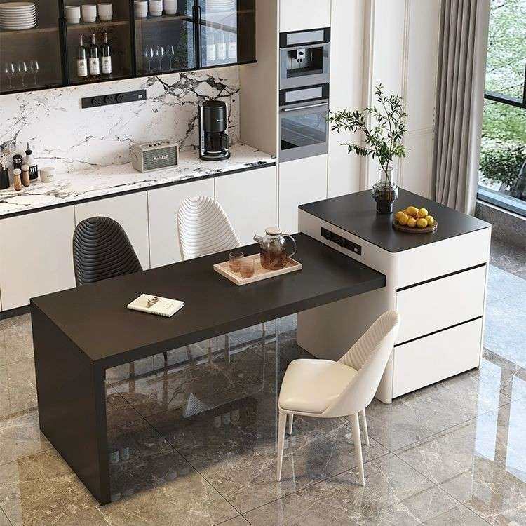 简约岩板岛房台餐桌体可伸缩一圆弧形中岛TKX家小户用型现代厨吧,住宅家具,岛台,淘宝优惠券,粉丝福利购,淘宝优惠卷