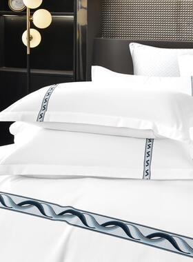 F8七H店床上用品被子一整套酒馆TCB专用被芯被褥全宾套件套白色民