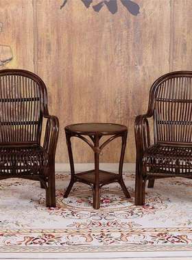 天然藤藤椅三休件套阳台靠背椅老人椅藤条高藤编闲XZA椅家用背真