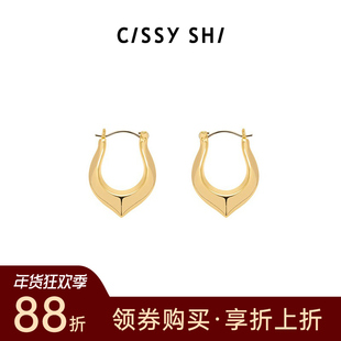 CISSY SHI流影系列凝珠耳环新品轻奢小众原创设计高级感耳饰女夏