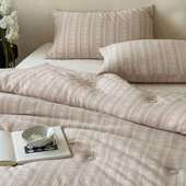 色织VKR提柔棉被 全棉芯被子春秋被保暖加被厚冬被学生宿花舍单