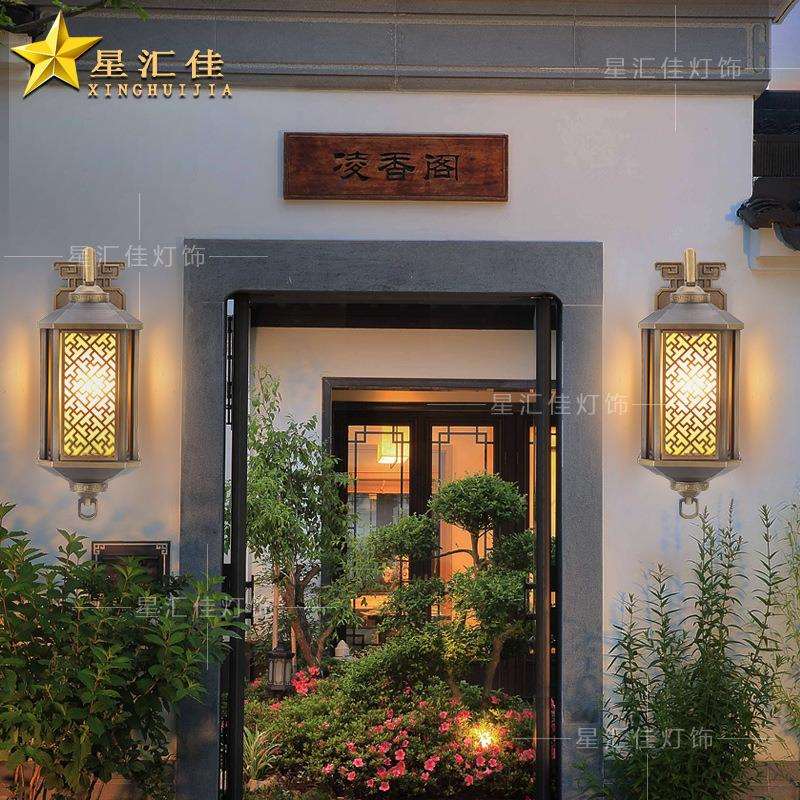 中新式壁灯户花台XHJ-TY10园别墅露大门口围墙柱子室外防水庭院外