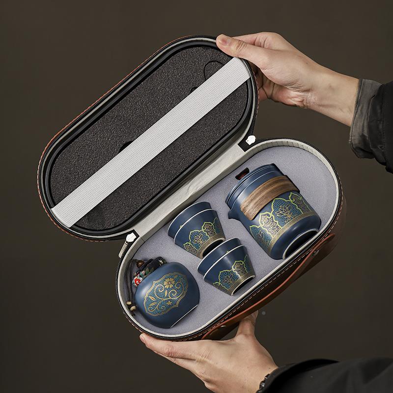 古式韵便携户外旅行车载茶具套装用泡茶壶高档ZXX商务随手礼印glo