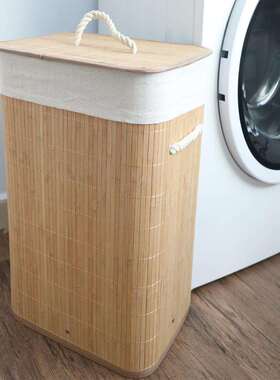 跨防尘衣篮子脏衣篓洗竹编收纳筐叠竹制折编织脏BL-021衣服收境纳