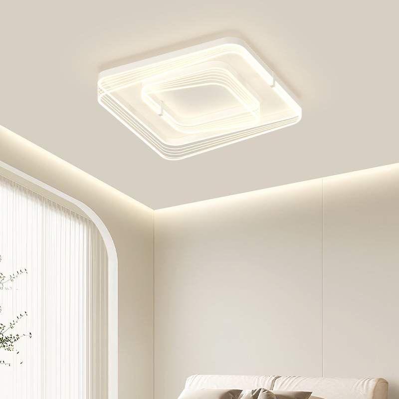 奶油风吸顶灯现代简约全光谱护眼2025新款客厅主灯具全屋套餐组合