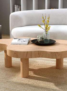 现YBN代实木茶几异形桌计茶几民宿样板房茶迷几小户型师你木质桌