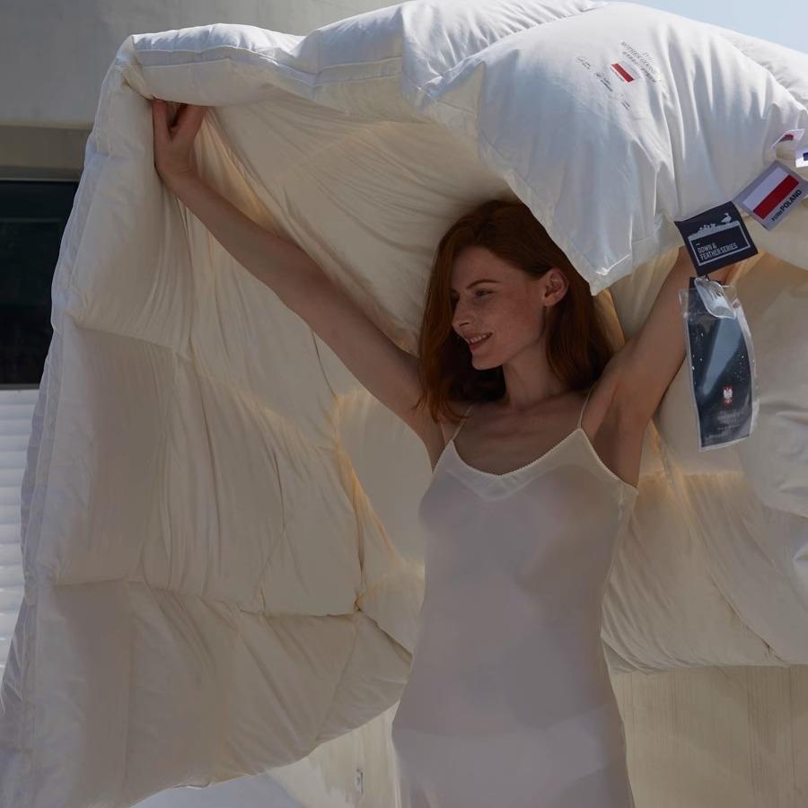 亦莱莎高端白鹅绒大绒朵被秋芯冬绒酒被保羽暖店YLS-202双人被子