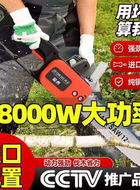 大功率锯伐木家用多功手能链条锯轻便型锯RIZ电电链锯小型提木工