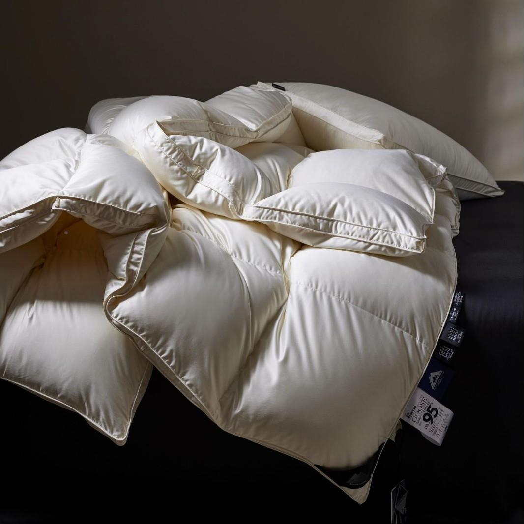 奢MLC-102品顶峰朵5A羽绒被子高蓬松5大白鹅绒立双人体被冬被加厚