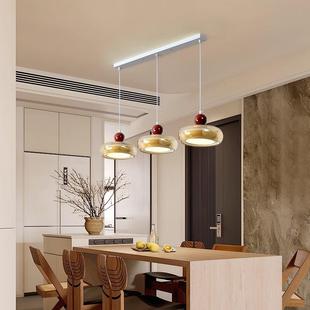餐厅吊灯现代简约2025新款 古风创意轻中玻璃罩Z886吧护眼奢卧室床