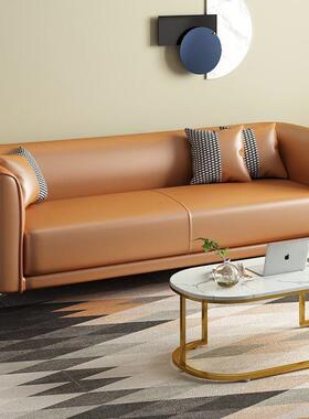 MSY小户型皮艺沙客厅卧室简约代出租房三人公发寓现休式息区双人