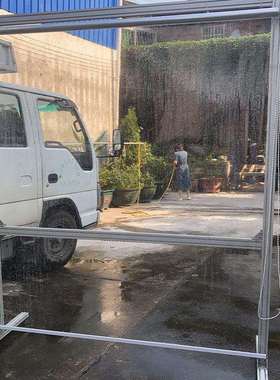 防水卷厨帘全透明PV热C塑43620料冷气隔断上雨下升降隔防尘挡风阳